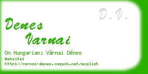 denes varnai business card